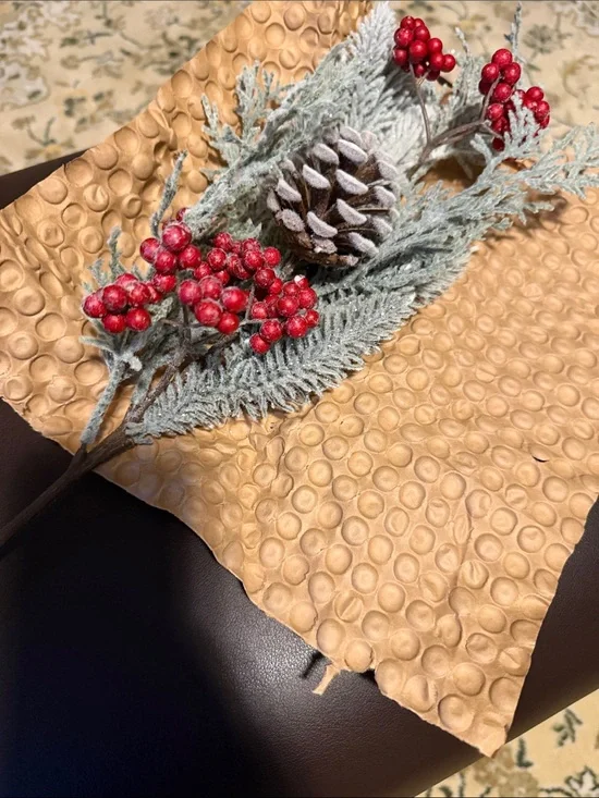 Frosted Pinecone & Red Berry Holiday Pick