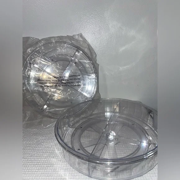 10.25” Clear turn table storage - set of 2 - bullseye playground section