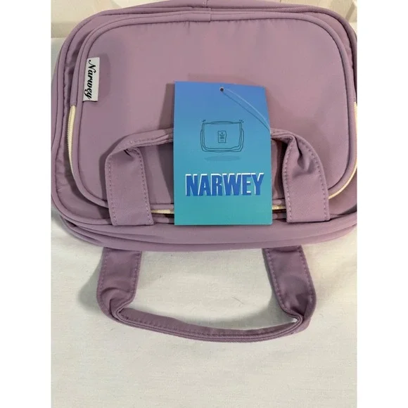 Narwey Hanging Travel Toiletry Bag Purple – Cosmetic Makeup Organizer Case NWT
