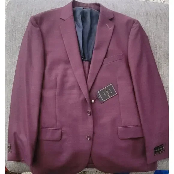 NWT $798 Jos A Bank Reserve Red 2 Button VBC Wool Sport Coat Size 46‎ Long