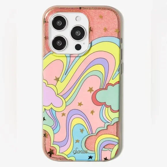 Sonix iPhone 15 Pro Case - Pink and Blue Swirl ‘Illusion’ design