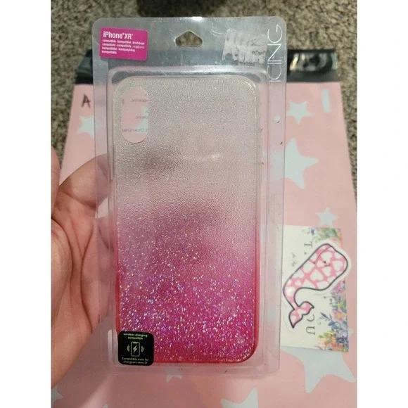Iphone xr case Pink Glitter