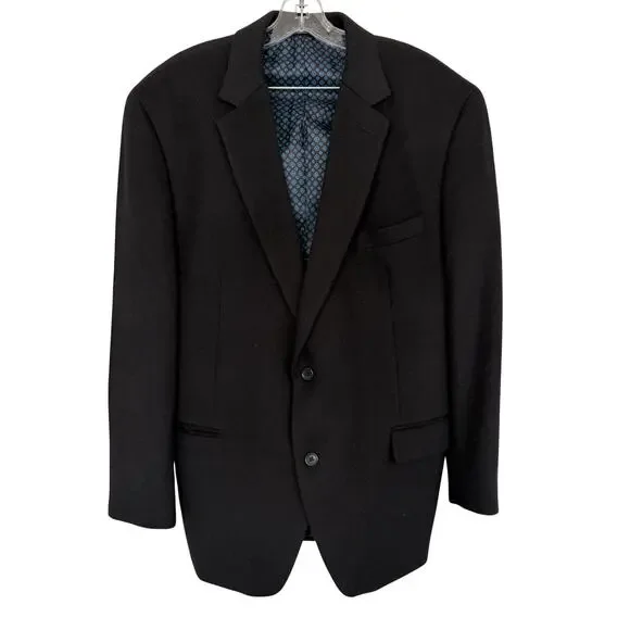 Michael Kors Black 100% Camel Hair Blazer Jacket Sport Coat Men's Size 46R