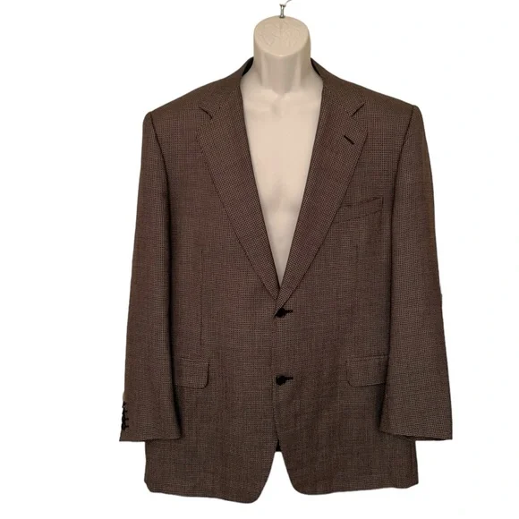 Canali 56R (46 US)‎ AL13220/00 Drop7 Navy Silk Wool 2 Button Blazer Suit Men’s