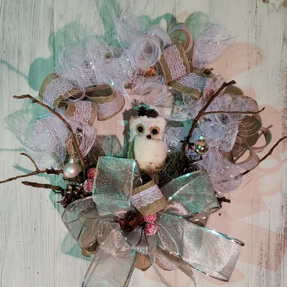 Owl Christmas Wreath