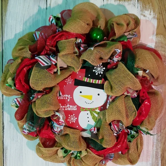 Snowman Christmas Wreath