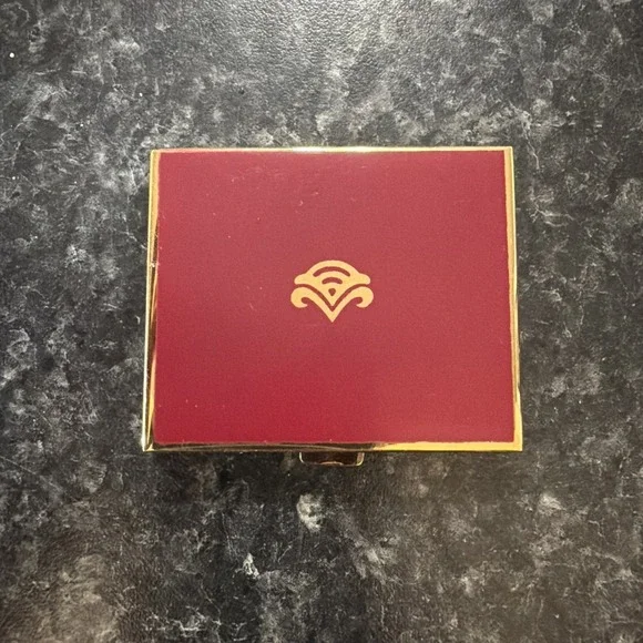 Vintage Alexandra de Markoff gold metal compact Halo of Gold 1980s No Powder