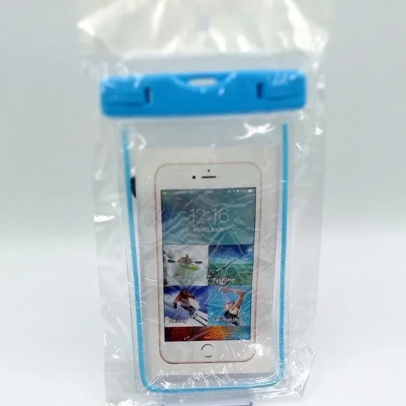 Universal Waterproof Phone Pouch Bag Case Holder Blue For iPhone Samsung Galaxy