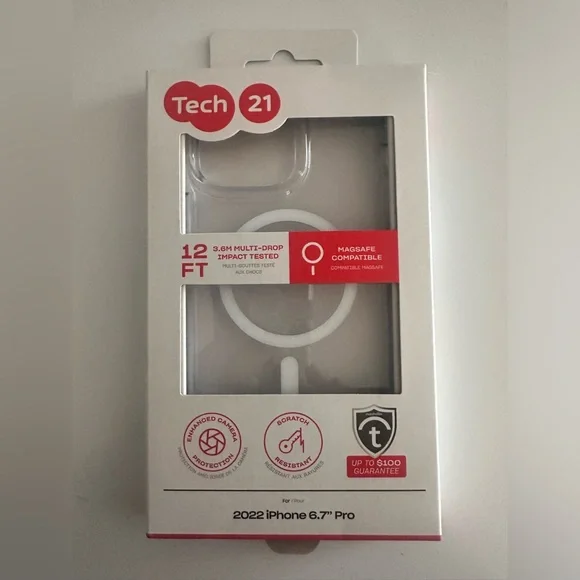Tech 21 iPhone 6.7” MagSafe Clear Phone Case - NEW