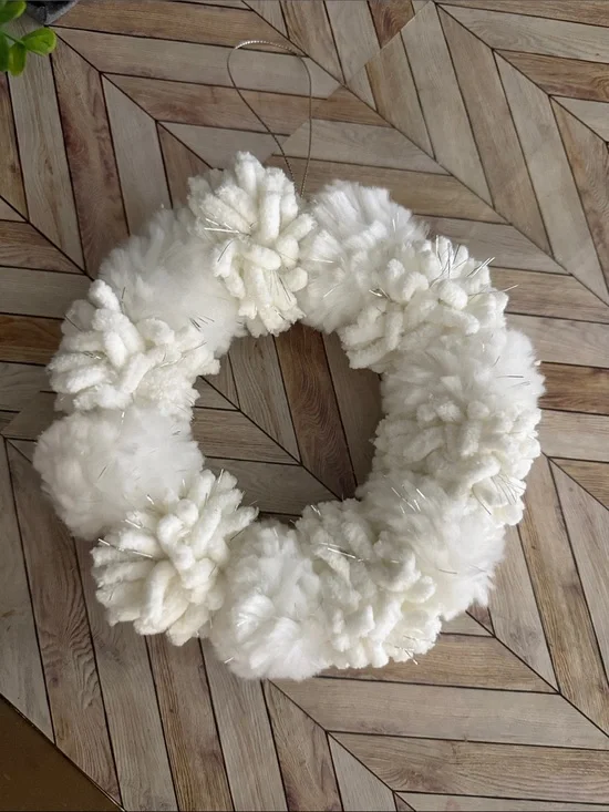 Holiday Lane White Wreath Ornament