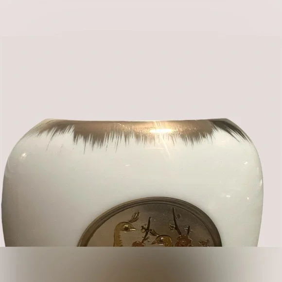 Japanese Chokin Art Vase – Peacocks & Cherry Blossoms