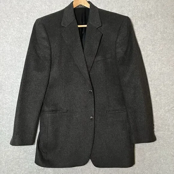 Gianfranco Ruffini Blazer Mens 100% Cashmere Big & Tall 42L Charcoal Gray Jacket