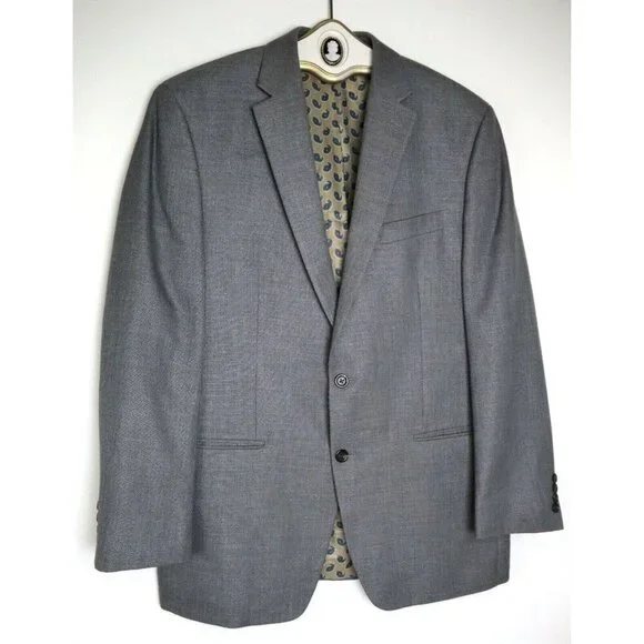 CHAPS - MEN'S GRAY WOVEN BLAZER JACKET SPORT COAT - SIZE 44L