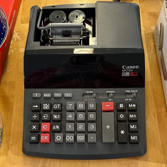 Canon MP21DV Calculator with Black and Red Keys