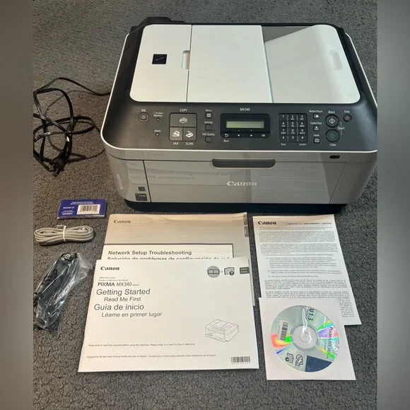 Canon PIXMA MX340 All in One Wireless Inkjet Printer w/ Ink Works