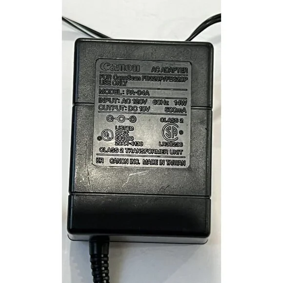 Canon AC Adapter PA-04A for CanoScan FB320P/FB620P