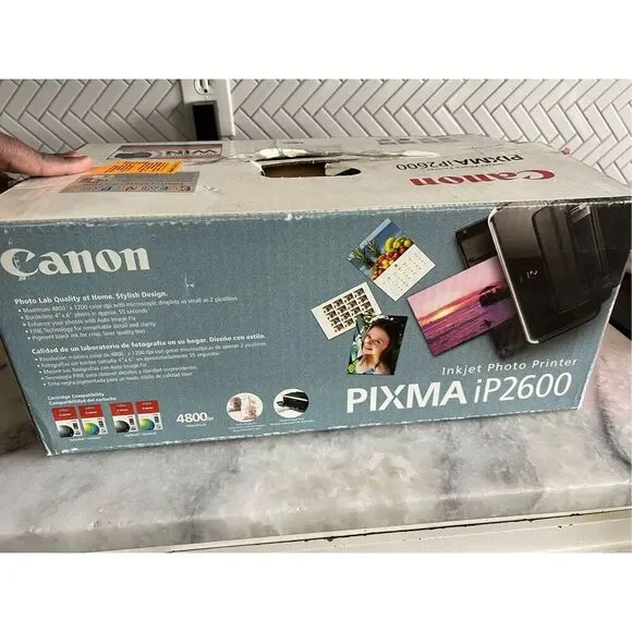 Canon PIXMA iP2600 Inkjet Photo Printer With USB Cable New in Box