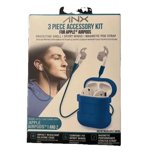NEW Tech Theory 3 Piece Accessory Kit Apple Airpods 1 & 2 (not included) Cover