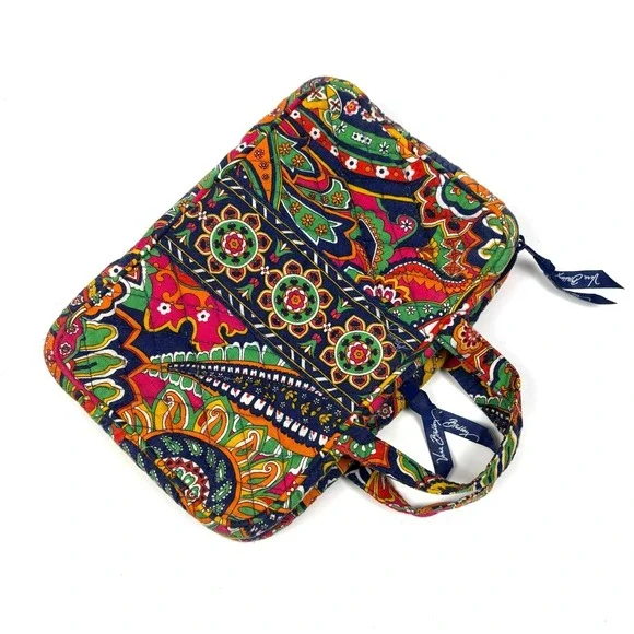 Vera Bradley Hanging Travel Organizer Venetian Paisley Blue Orange Fuscia Pockts