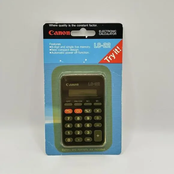 NOS Canon LC-22 Electronic Calculator Pocket Size