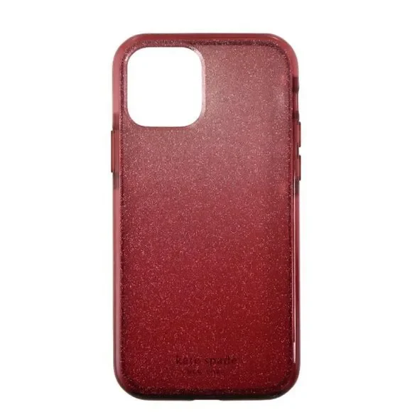 Kate Spade magenta ombré Glitter Case for Apple iPhone 13 Pro