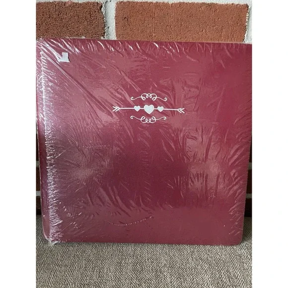 Creative Memories 12x12 Flex Hinge Album Scrapbook Red Ruby Hearts RARE