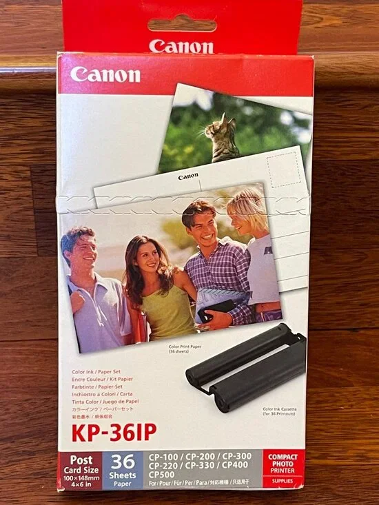 Canon Selphy CP KP-361P Postcard Size Color Ink/Paper Set sealed