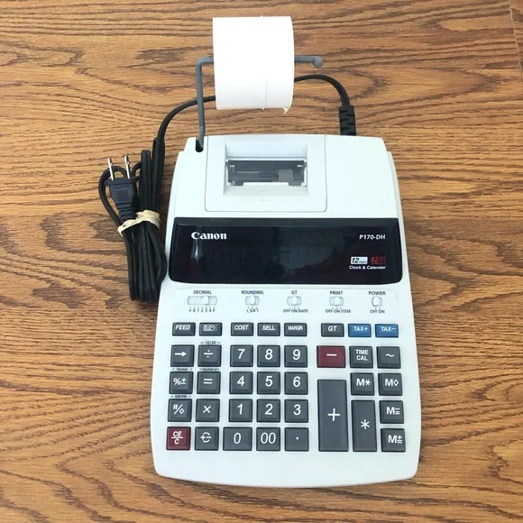 Canon P170DH3 12 Digit Desktop Printing Calculator Multi-Function Professional