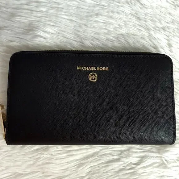 NWOT Michael Kors Black Zip Around Wallet