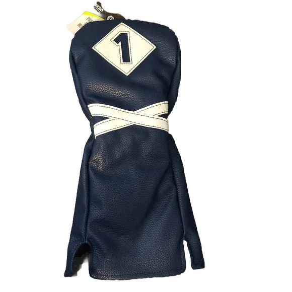 Izzo Premium Driver Headcover‎ Navy White Fits Up To 460CC Durable Golf Cover