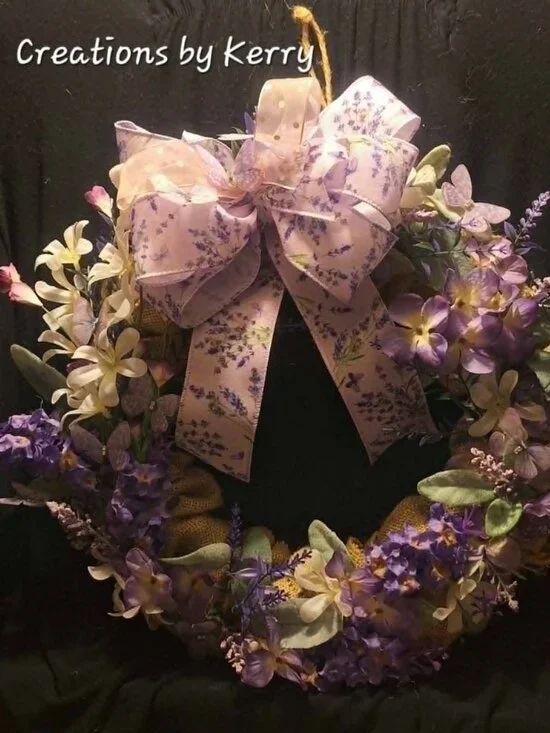 Handmade burlap wreath