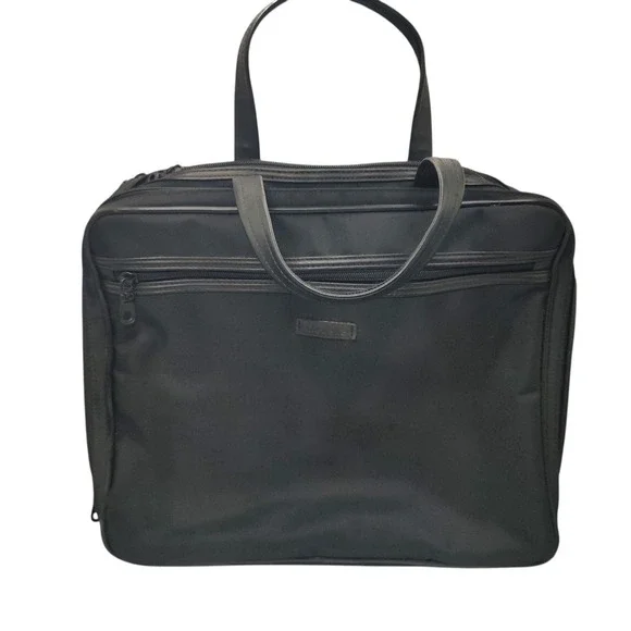 Modella Travel Bag Organizer Makeup Black Canvas Three Sections‎ Multi Pockets