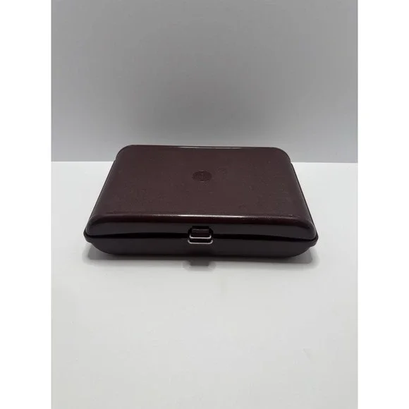 VTG Tupperware Brown Personal Travel Makeup Case Tuppercraft Personal‎ Valet