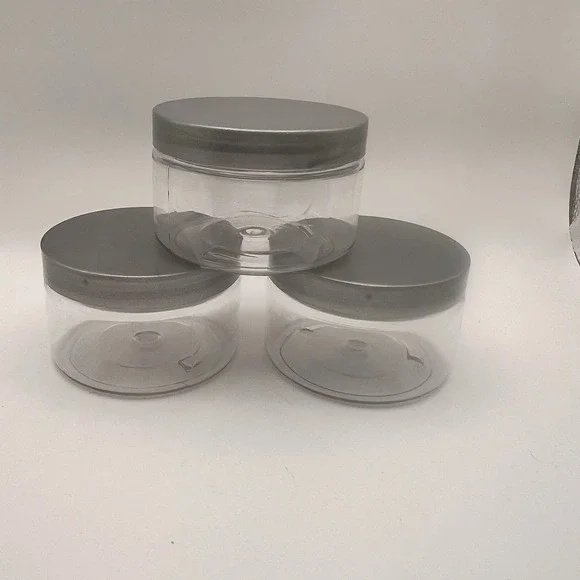 3-Piece Leak-Proof Round Travel Jars Perfect for Makeup & Beauty Essentials 4oz