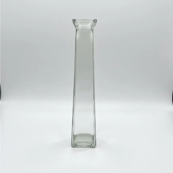 Elegant Clear Glass Vase 12” tall