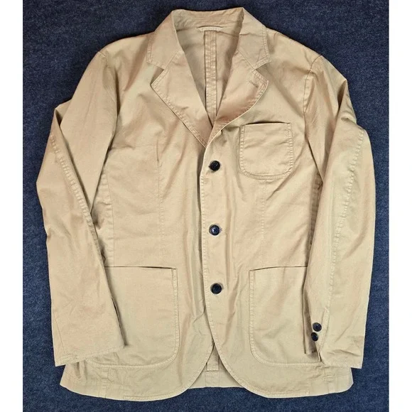 Spier Mackay Mens Khaki Unstructured Slim Normal Sportcoat Blazer Size 38S