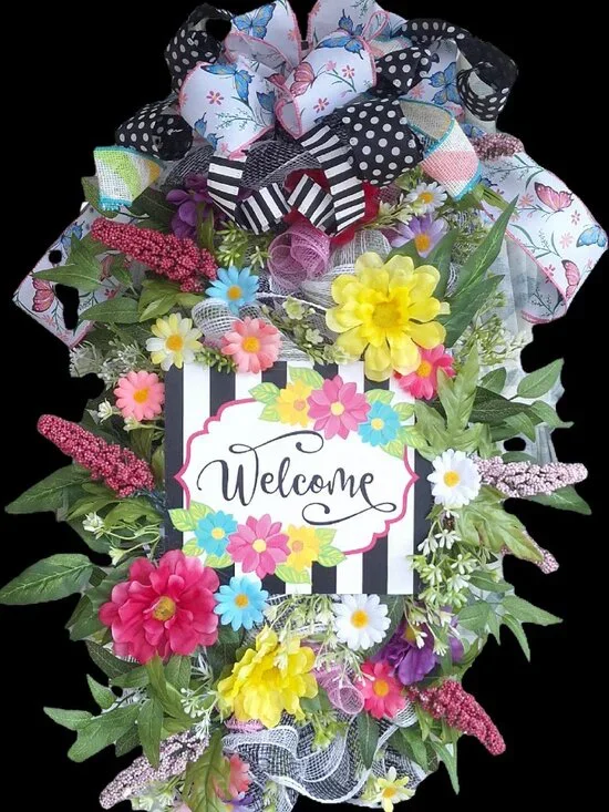 Handmade Summer swag wreath