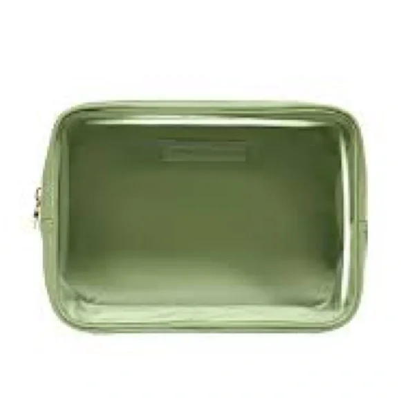 Stoney clover lane large clear pouch organizer pesto green nwt