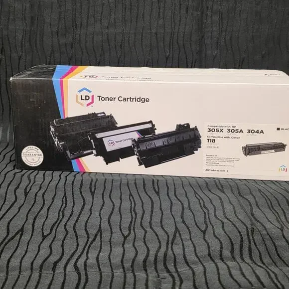 LD Compatible Toner Cartridge Black 305X 305A 304A HP Canon 118 High Yield NEW