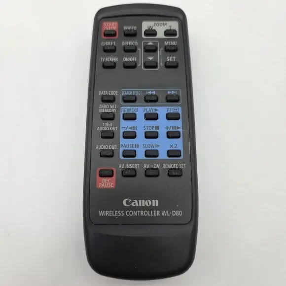 Genuine Canon WL-D80 Camcorder Remote Control Tested - Quick Shipping