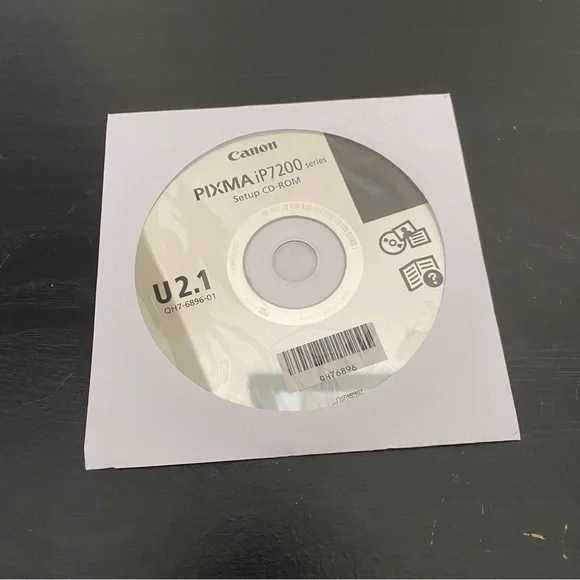 Canon Pixma iP7200 Series Setup CD-ROM Disc Software Windows Drivers U 2.1