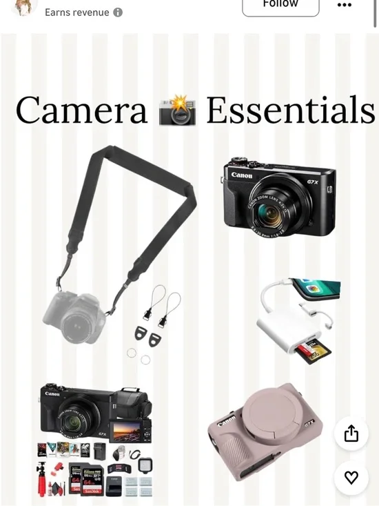 Canon Camera Strap and Accessories Bundle — Black