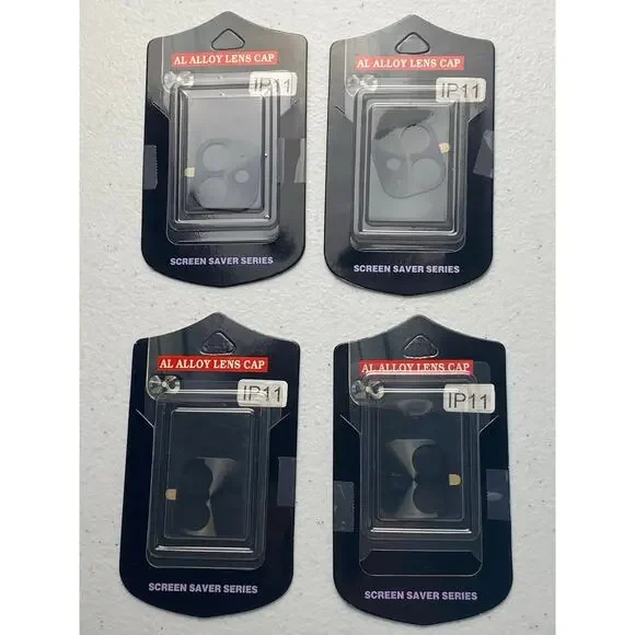 Alloy Lens Caps for iPhone 11 in Black Set of 4 NIP