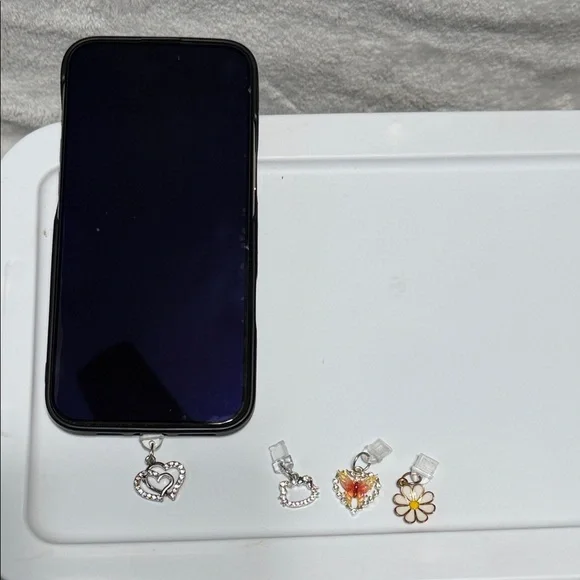 Smartphone Silver set Charms