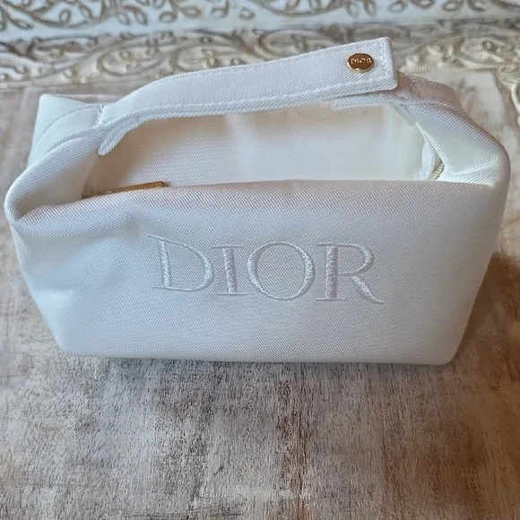 Christian Dior Cosmetic Bag / Beauty Pouch – White