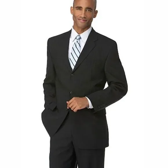 Van Heusen Men’s Black 3 Button Suit Jacket Blazer