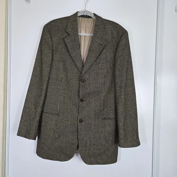Vtg Hugo Boss Mens Sport‎ Coat 40T Einstein Cashmere Wool Suit Blazer Casual