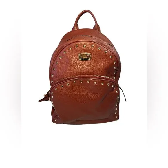 Michael Kors Abbey Studded Leather Backpack