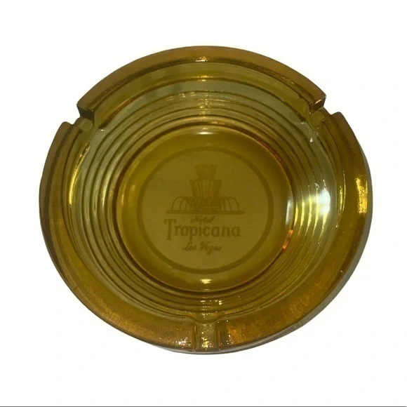 Vintage amber Tropicana Las Vegas ashy tray