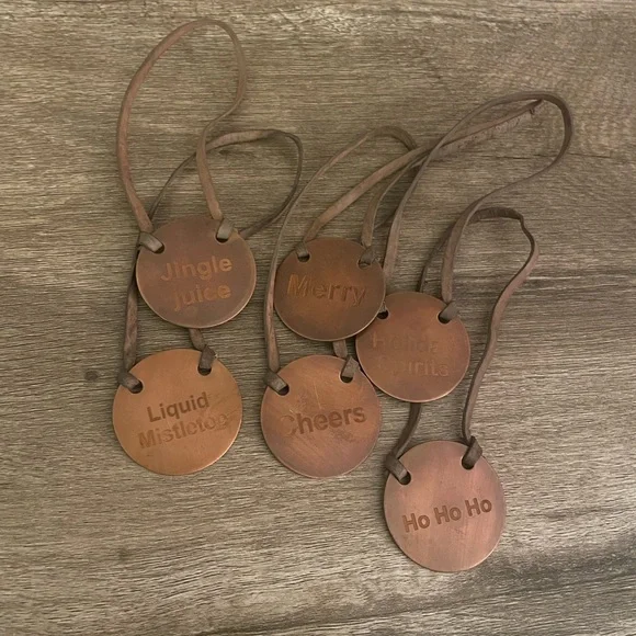 Creative Coop Christmas Drink Bottle Tags